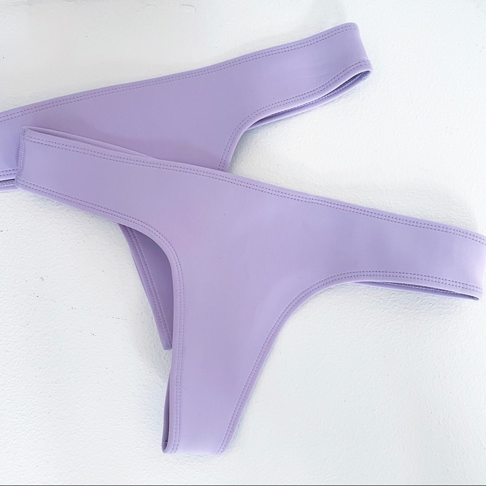 Hoaka Neoprene Low Cut Bikini Thong Swim Bottoms S - Picture 3 of 5